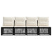 4-zits bank 4 st 4-Aantal zitplaatsen Zwart poly rattan