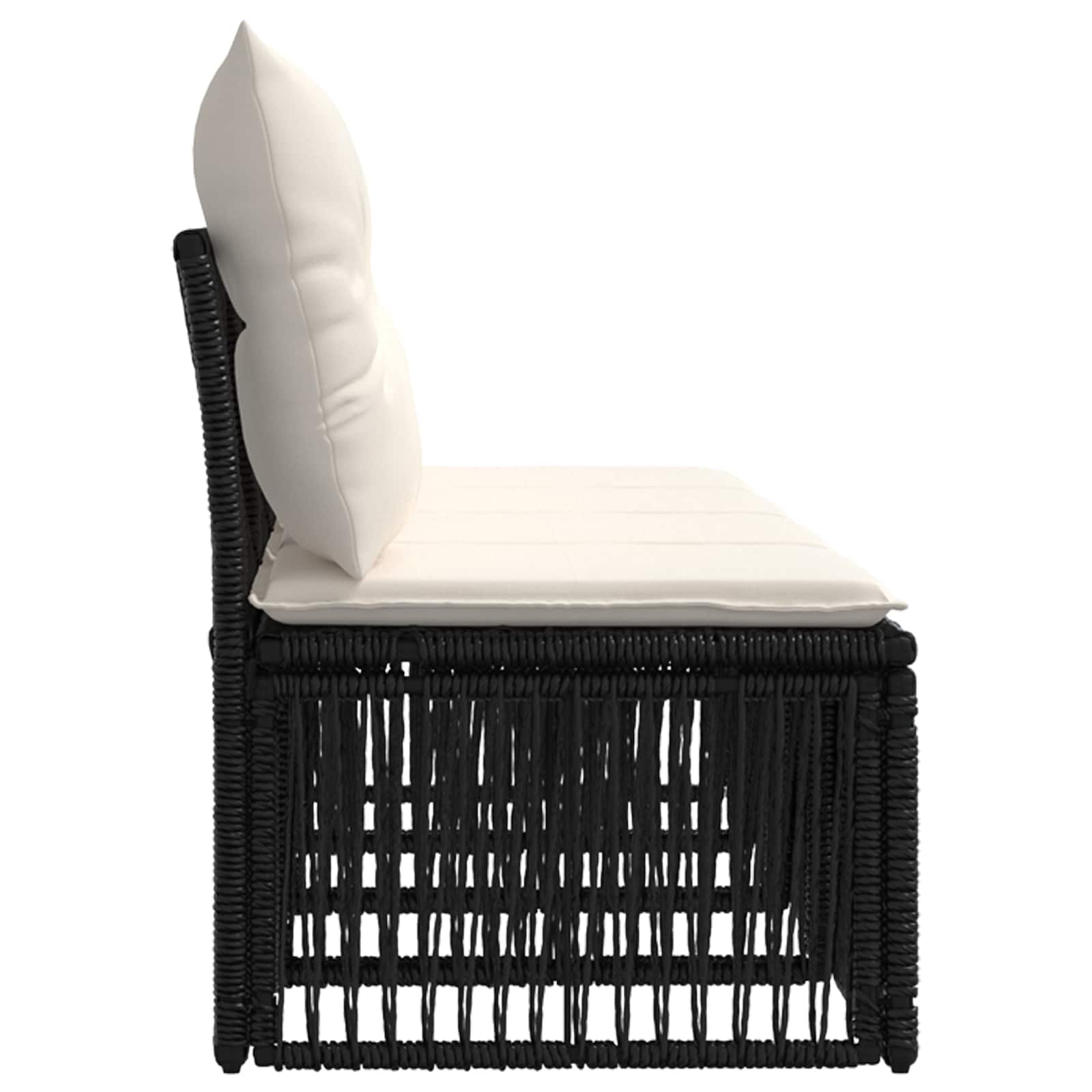 4-zits bank 4 st 4-Aantal zitplaatsen Zwart poly rattan
