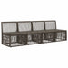 4-zits bank 4 st 4-Aantal zitplaatsen Grijs poly rattan