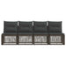 4-zits bank 4 st 4-Aantal zitplaatsen Grijs poly rattan
