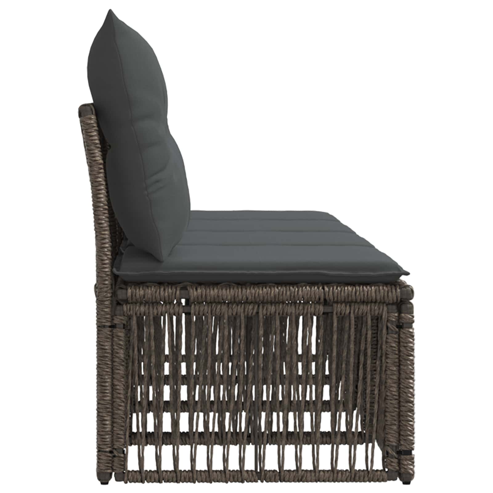 4-zits bank 4 st 4-Aantal zitplaatsen Grijs poly rattan