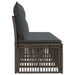 4-zits bank 4 st 4-Aantal zitplaatsen Grijs poly rattan