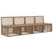 4-zits bank 4 st 4-Aantal zitplaatsen Beige poly rattan