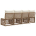 4-zits bank 4 st 4-Aantal zitplaatsen Beige poly rattan