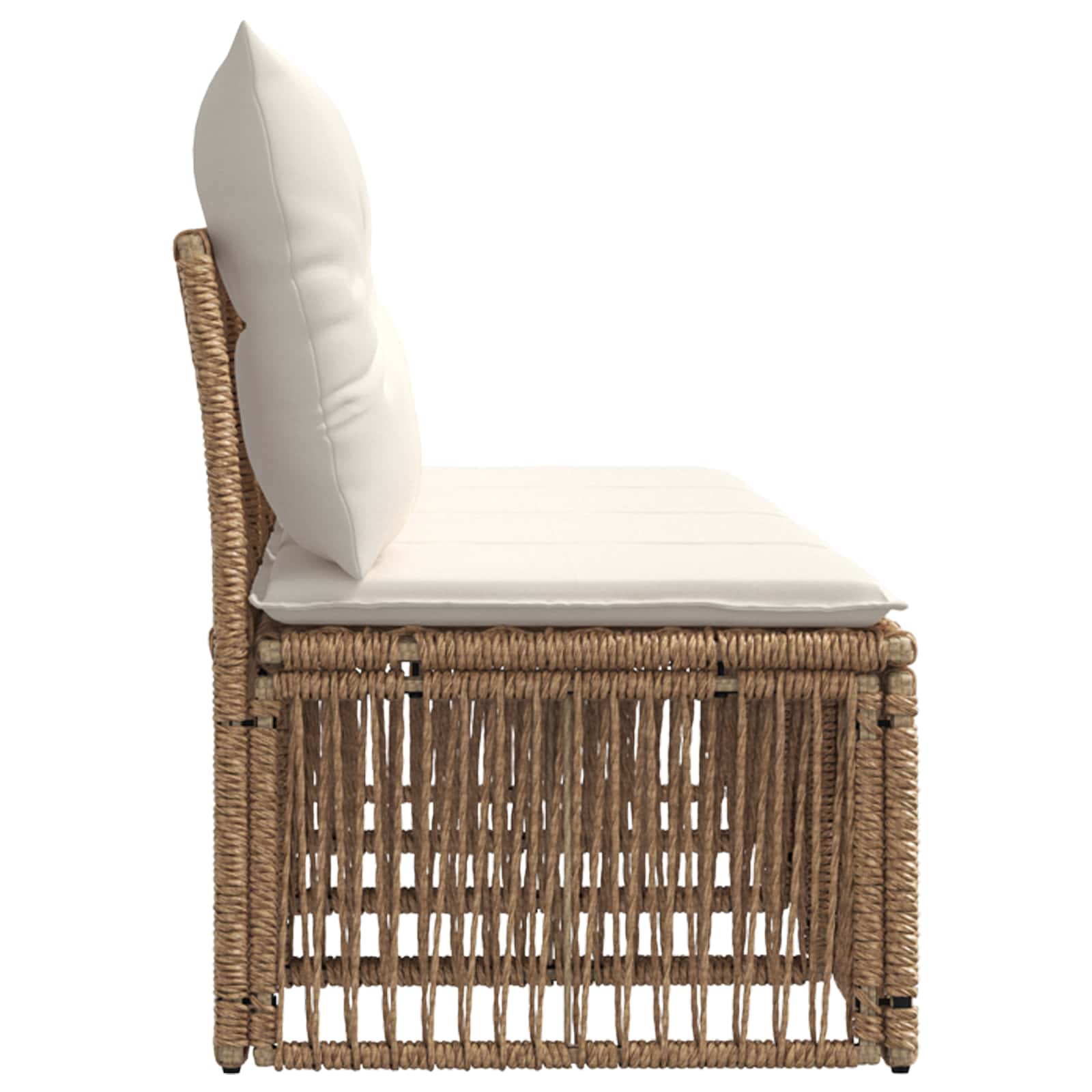 4-zits bank 4 st 4-Aantal zitplaatsen Beige poly rattan