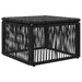 voetensteun Zwart poly rattan