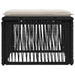 voetensteun Zwart poly rattan