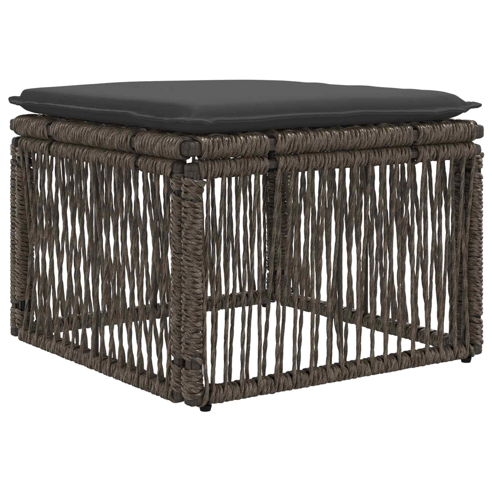 voetensteun Grijs poly rattan