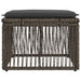 voetensteun Grijs poly rattan