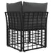 Modulaire Outdoor Hoek Sofa Eenheid Zwart poly rattan