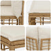 Modulaire Outdoor Hoek Sofa Eenheid Naturel poly rattan