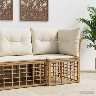 Modulaire Outdoor Hoek Sofa Eenheid Naturel poly rattan
