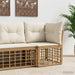 Modulaire Outdoor Hoek Sofa Eenheid Naturel poly rattan