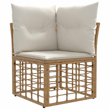 Modulaire Outdoor Hoek Sofa Eenheid Naturel poly rattan