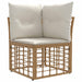 Modulaire Outdoor Hoek Sofa Eenheid Naturel poly rattan