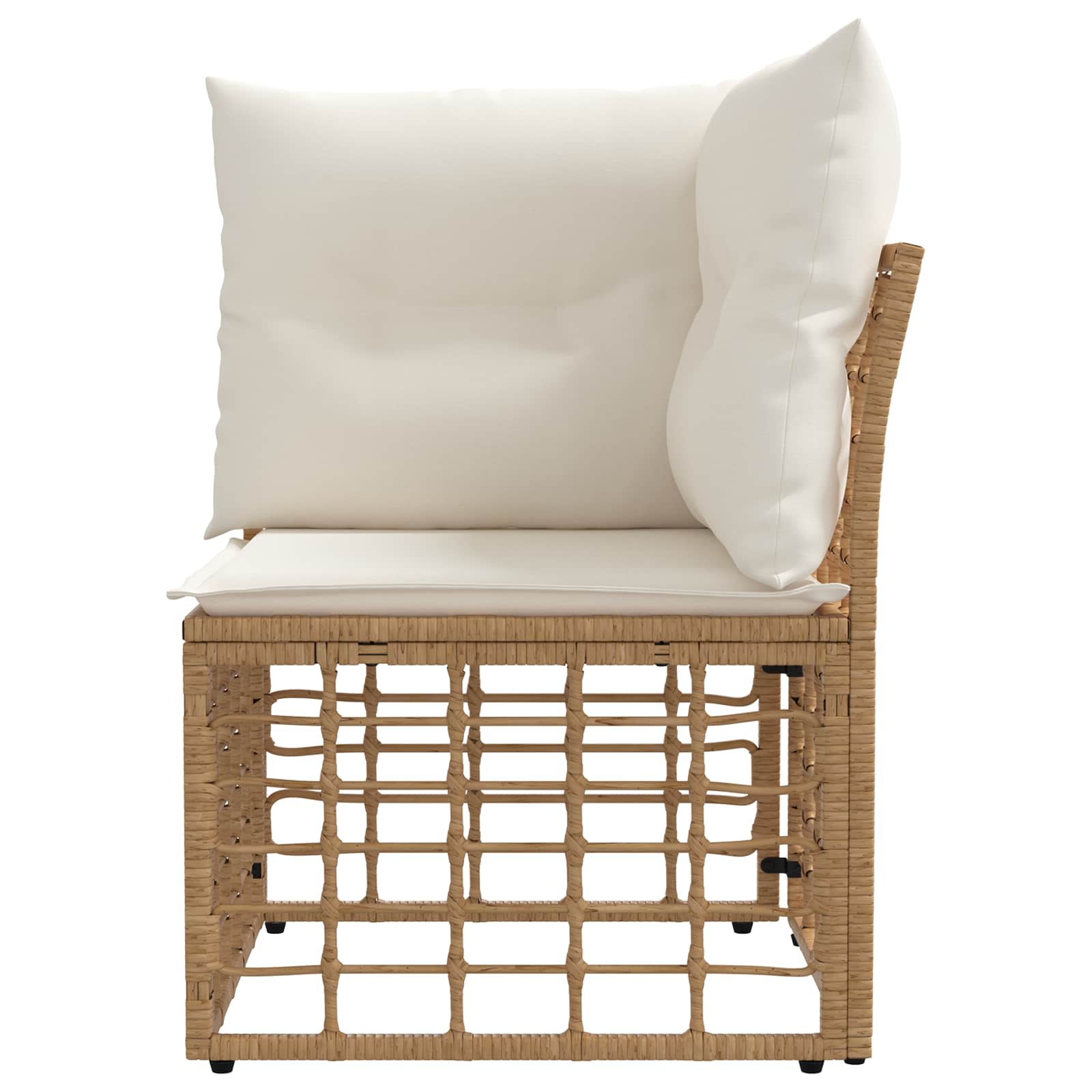 Modulaire Outdoor Hoek Sofa Eenheid Naturel poly rattan