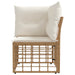 Modulaire Outdoor Hoek Sofa Eenheid Naturel poly rattan