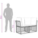 Buiten loveseat 2 st 2-Aantal zitplaatsen Zwart en Donkergrijs