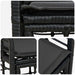 Buiten loveseat 2 st 2-Aantal zitplaatsen Zwart en Donkergrijs