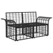 Buiten loveseat 2 st 2-Aantal zitplaatsen Zwart en Donkergrijs