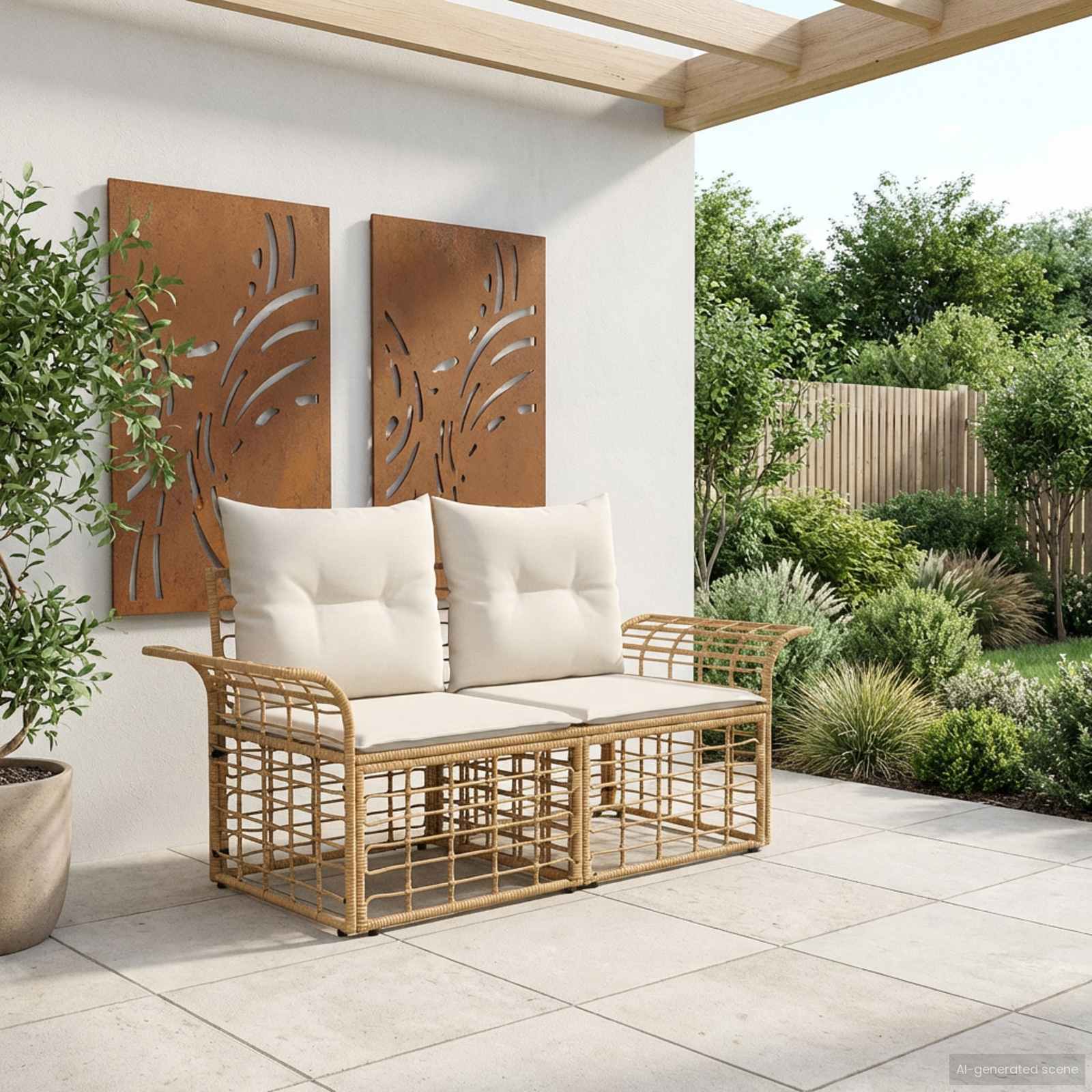 Buiten loveseat 2 st 2-Aantal zitplaatsen