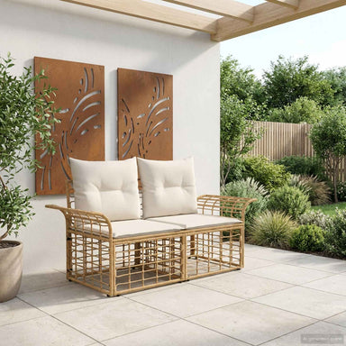 Buiten loveseat 2 st 2-Aantal zitplaatsen