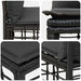 Modulaire Outdoor Armloze Sofa Eenheid Zwart poly rattan