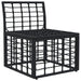 Modulaire Outdoor Armloze Sofa Eenheid Zwart poly rattan