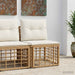 Modulaire Outdoor Armloze Sofa Eenheid Naturel poly rattan