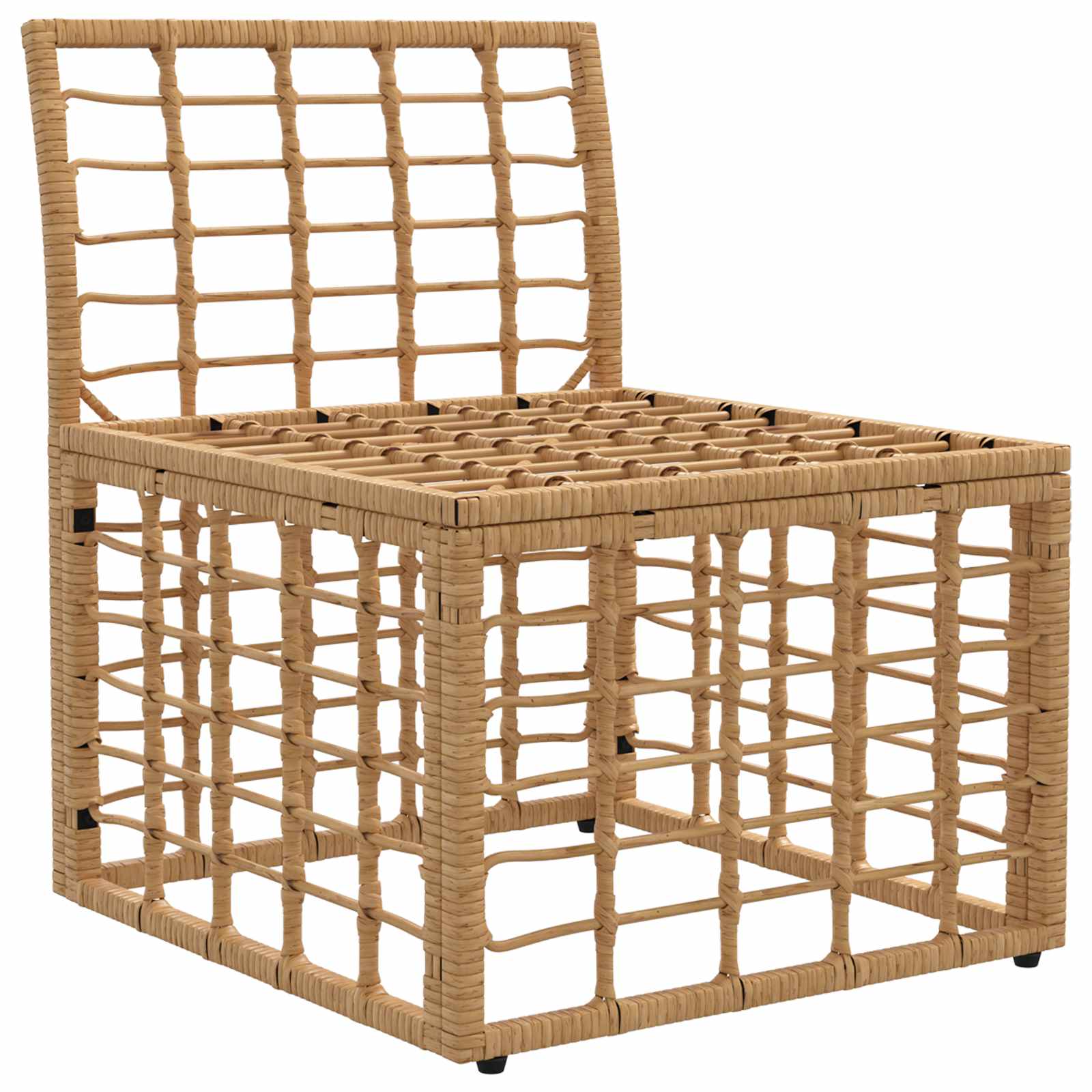Modulaire Outdoor Armloze Sofa Eenheid Naturel poly rattan