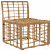 Modulaire Outdoor Armloze Sofa Eenheid Naturel poly rattan
