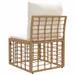 Modulaire Outdoor Armloze Sofa Eenheid Naturel poly rattan