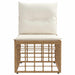 Modulaire Outdoor Armloze Sofa Eenheid Naturel poly rattan