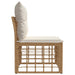 Modulaire Outdoor Armloze Sofa Eenheid Naturel poly rattan