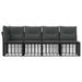 4-Zits Tuin Sofa met Linker Arm 4 st 4-Aantal zitplaatsen Zwart