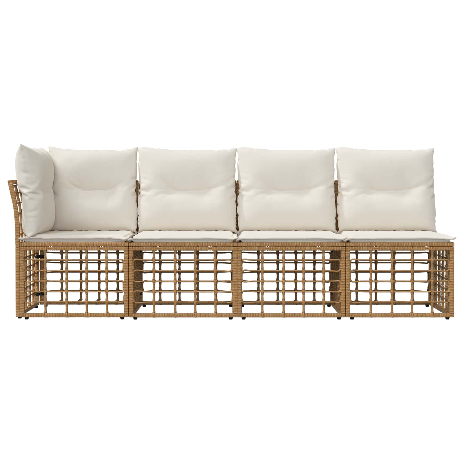 4-Zits Tuin Sofa met Linker Arm 4 st 4-Aantal zitplaatsen