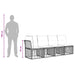 4-Zits Tuin Sofa met Linker Arm 4 st 4-Aantal zitplaatsen