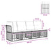 4-Zits Tuin Sofa met Linker Arm 4 st 4-Aantal zitplaatsen