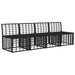 4-Zits Tuin Sofa Armloos 4 st 4-Aantal zitplaatsen Zwart
