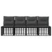 4-Zits Tuin Sofa Armloos 4 st 4-Aantal zitplaatsen Zwart