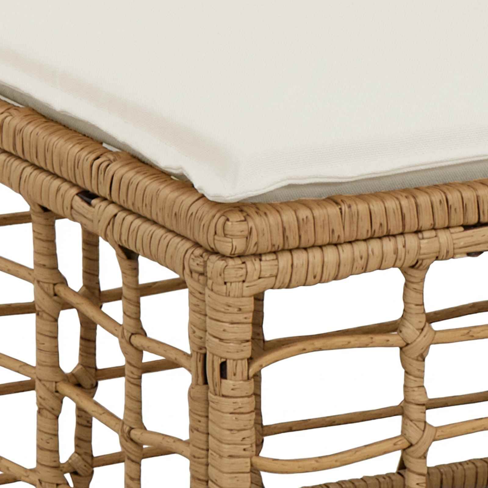 4-Zits Tuin Sofa Armloos 4 st 4-Aantal zitplaatsen Naturel