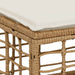 4-Zits Tuin Sofa Armloos 4 st 4-Aantal zitplaatsen Naturel