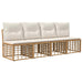 4-Zits Tuin Sofa Armloos 4 st 4-Aantal zitplaatsen Naturel