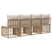 4-Zits Tuin Sofa Armloos 4 st 4-Aantal zitplaatsen Naturel