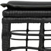 Tuinvoetenbank Zwart poly rattan