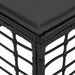 Tuinvoetenbank Zwart poly rattan