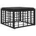 Tuinvoetenbank Zwart poly rattan