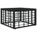 Tuinvoetenbank Zwart poly rattan