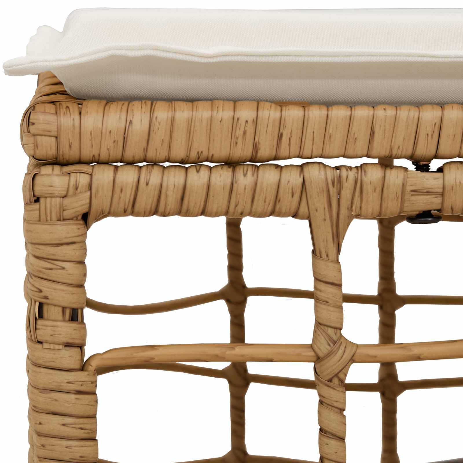 Tuinvoetenbank Naturel poly rattan