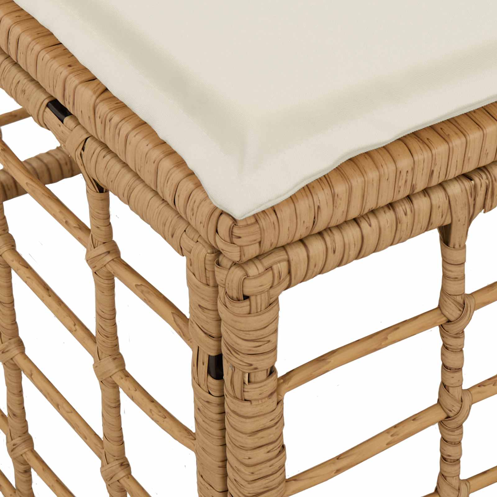 Tuinvoetenbank Naturel poly rattan